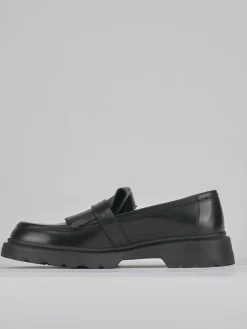 Mocassini tacco 3cm pelle nero