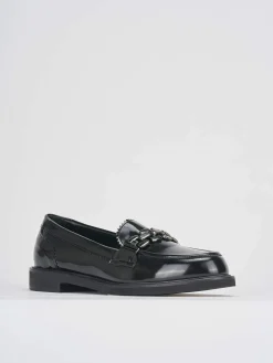 Mocassini tacco 2cm pelle nero