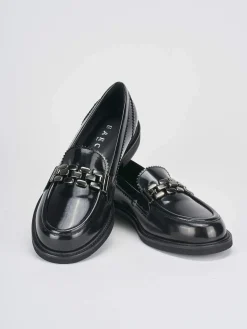 Mocassini tacco 2cm pelle nero