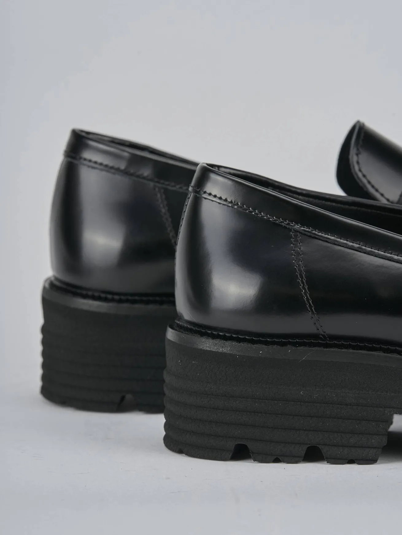 Mocassini tacco 2cm pelle nero