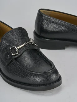 Mocassini tacco 2cm pelle nero