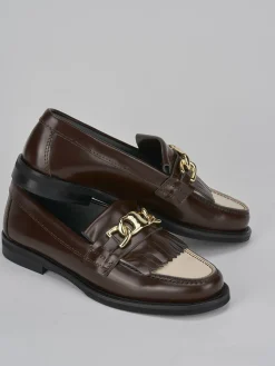 Mocassini tacco 1cm pelle testa