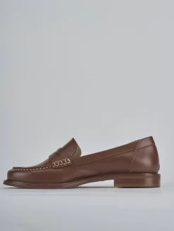 Mocassini tacco 1cm pelle testa