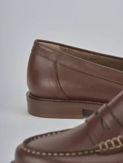 Mocassini tacco 1cm pelle testa