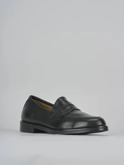 Mocassini tacco 2cm pelle nero