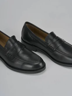 Mocassini tacco 2cm pelle nero