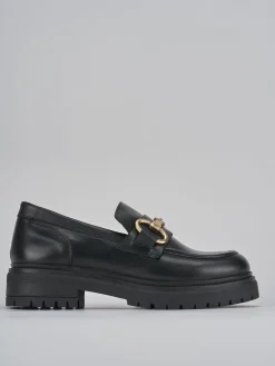 Mocassini tacco 1cm pelle nero