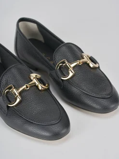 Mocassini tacco 1cm pelle nero