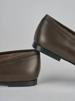 Mocassini tacco 1cm pelle testa