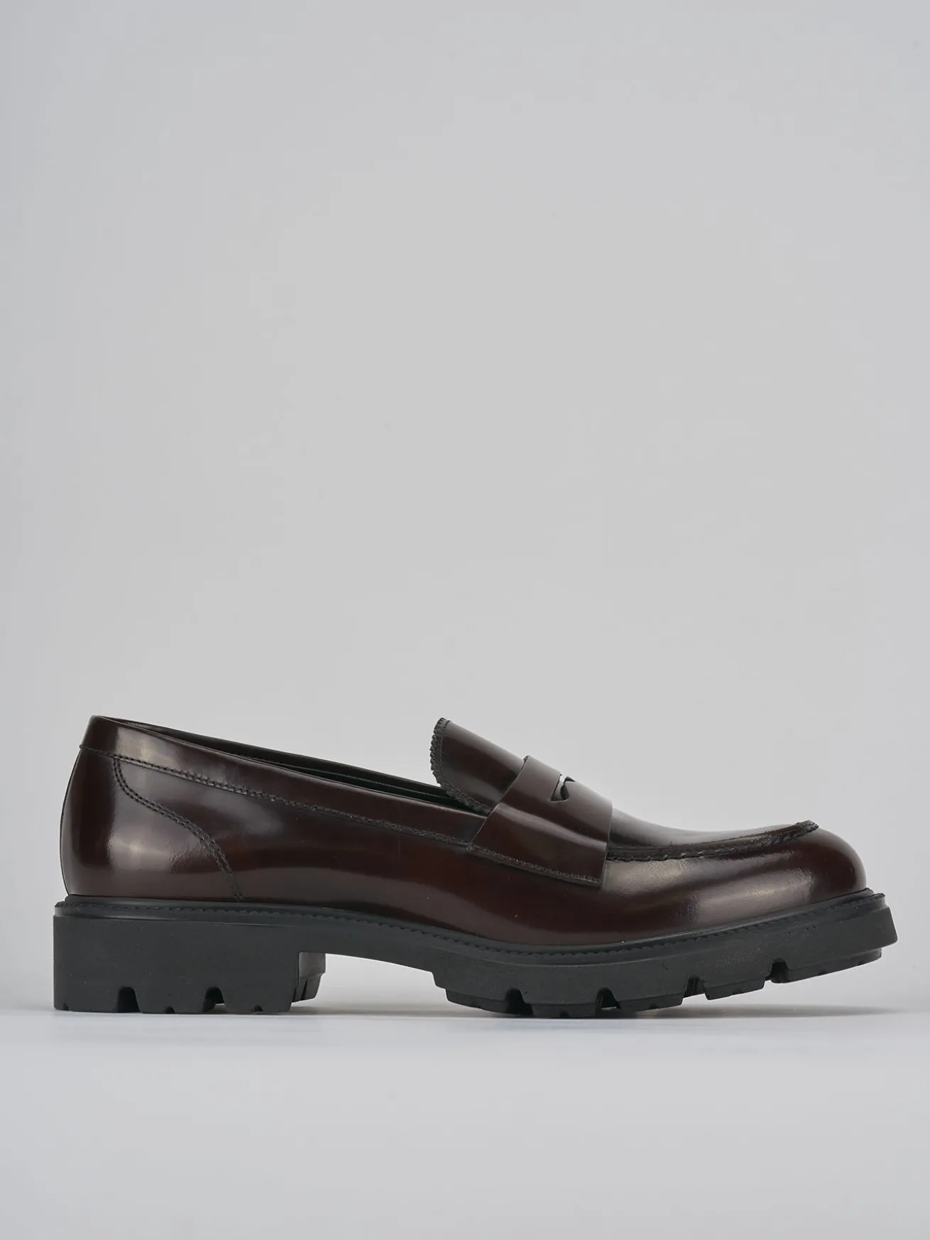 Mocassini tacco 2cm pelle testa