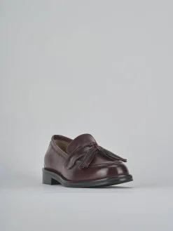 Mocassini tacco 2cm pelle bordo'