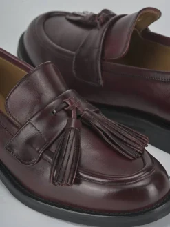 Mocassini tacco 2cm pelle bordo'