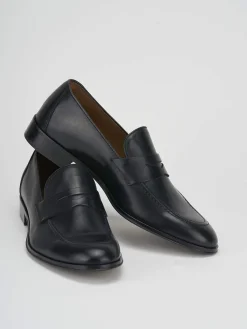 Mocassini tacco 1cm pelle nero