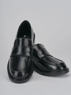 Mocassini tacco 2cm pelle nero