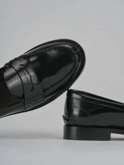 Mocassini tacco 2cm pelle nero