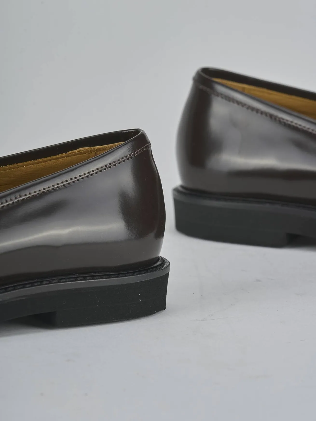 Mocassini tacco 3cm pelle testa