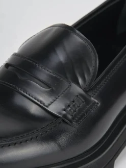 Mocassini tacco 2cm pelle nero