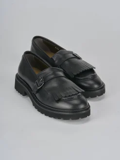 Mocassini tacco 2cm pelle nero