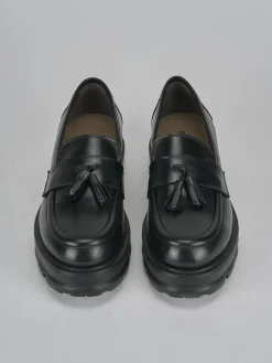 Mocassini tacco 3cm pelle nero