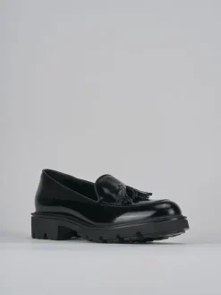 Mocassini tacco 2cm pelle nero