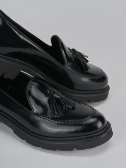 Mocassini tacco 2cm pelle nero