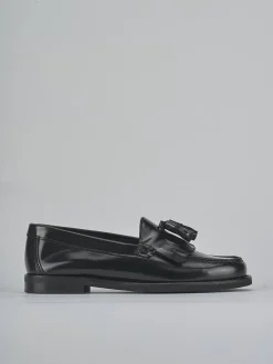 Mocassini tacco 1cm pelle nero