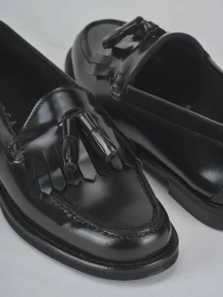 Mocassini tacco 1cm pelle nero