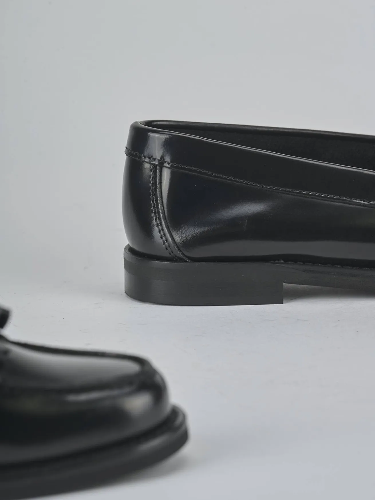 Mocassini tacco 1cm pelle nero