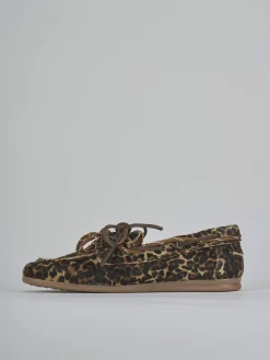 Mocassini tacco 1cm pelle multicolor