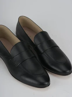 Mocassini tacco 1cm pelle nero