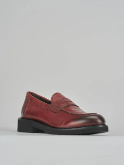 Mocassini tacco 2cm pelle bordo'