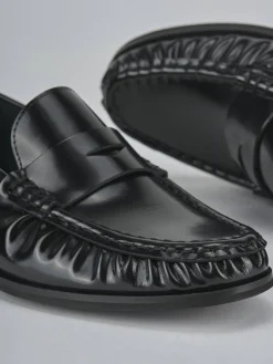 Mocassini tacco 1cm pelle nero