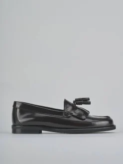 Mocassini tacco 1cm pelle bordo'