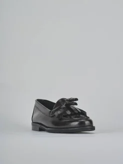 Mocassini tacco 1cm pelle bordo'