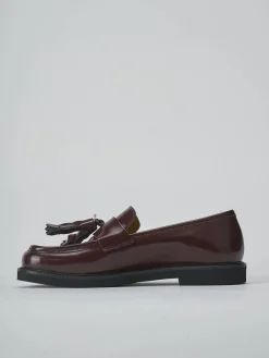 Mocassini tacco 3cm pelle bordo'