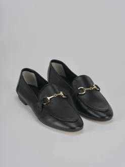 Mocassini tacco 1cm pelle nero