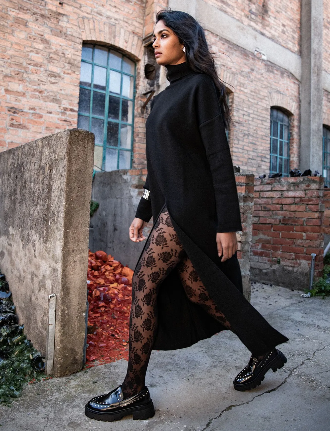 Mocassini tacco 2cm pelle nero