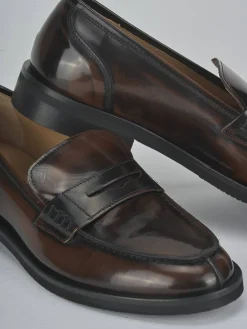 Mocassini tacco 2cm pelle testa