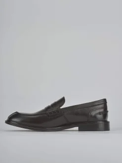 Mocassini tacco 1cm pelle testa