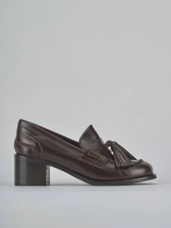 Mocassini tacco 5cm pelle testa