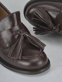 Mocassini tacco 5cm pelle testa