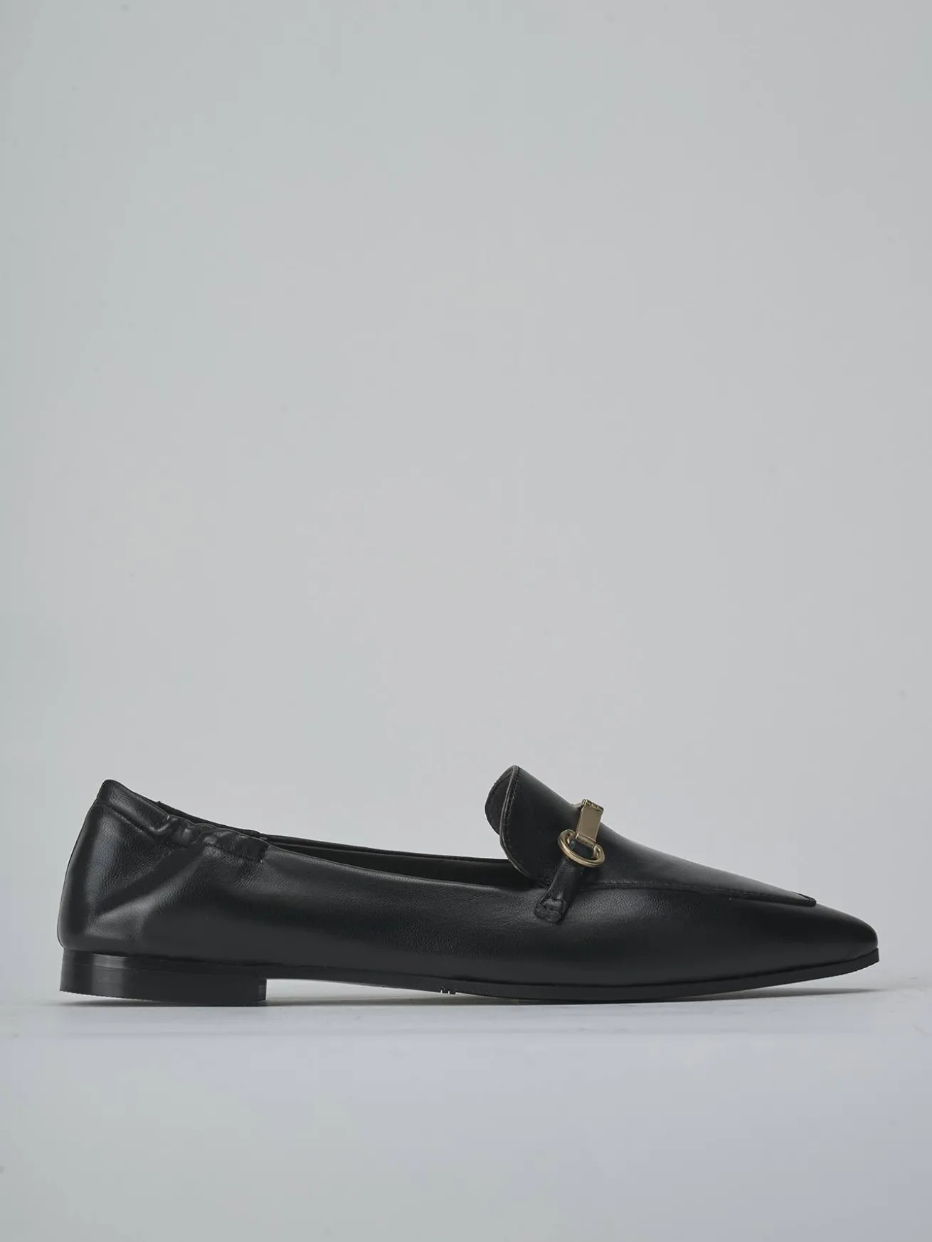 Mocassini tacco 2cm pelle nero