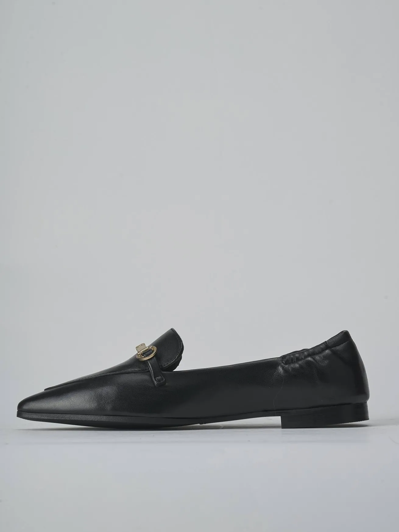 Mocassini tacco 2cm pelle nero