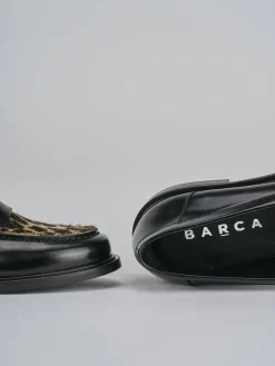 Mocassini tacco 1cm pelle nero