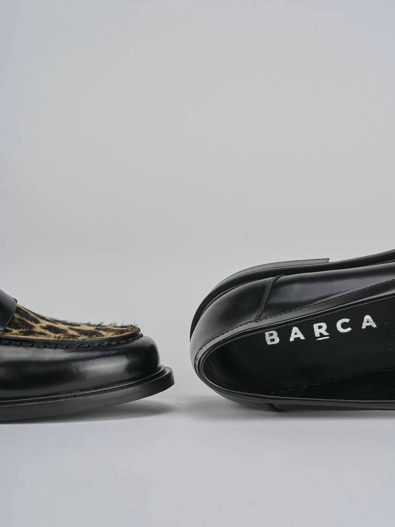 Mocassini tacco 1cm pelle nero