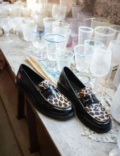 Mocassini tacco 1cm pelle nero