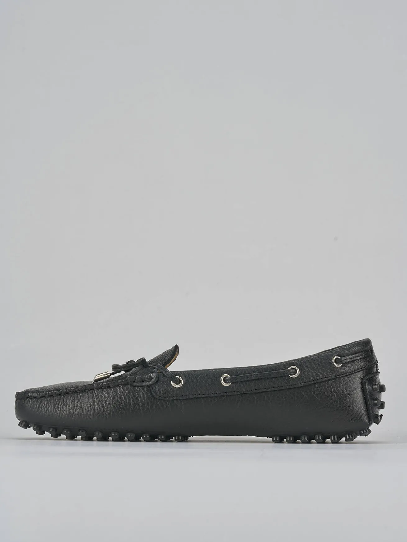 Mocassini tacco 1cm pelle nero