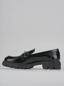 Mocassini tacco 2cm pelle nero