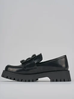 Mocassini tacco 3cm pelle nero