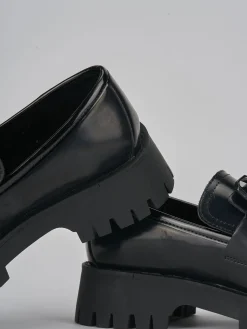 Mocassini tacco 3cm pelle nero